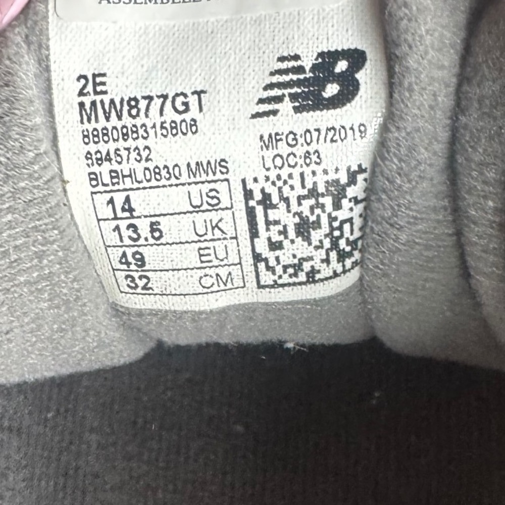 New Balance Walking Shoes Men's 14.5 2E Wide Gray Suede Mesh ABZORB Comfort USA - Picture 7 of 7